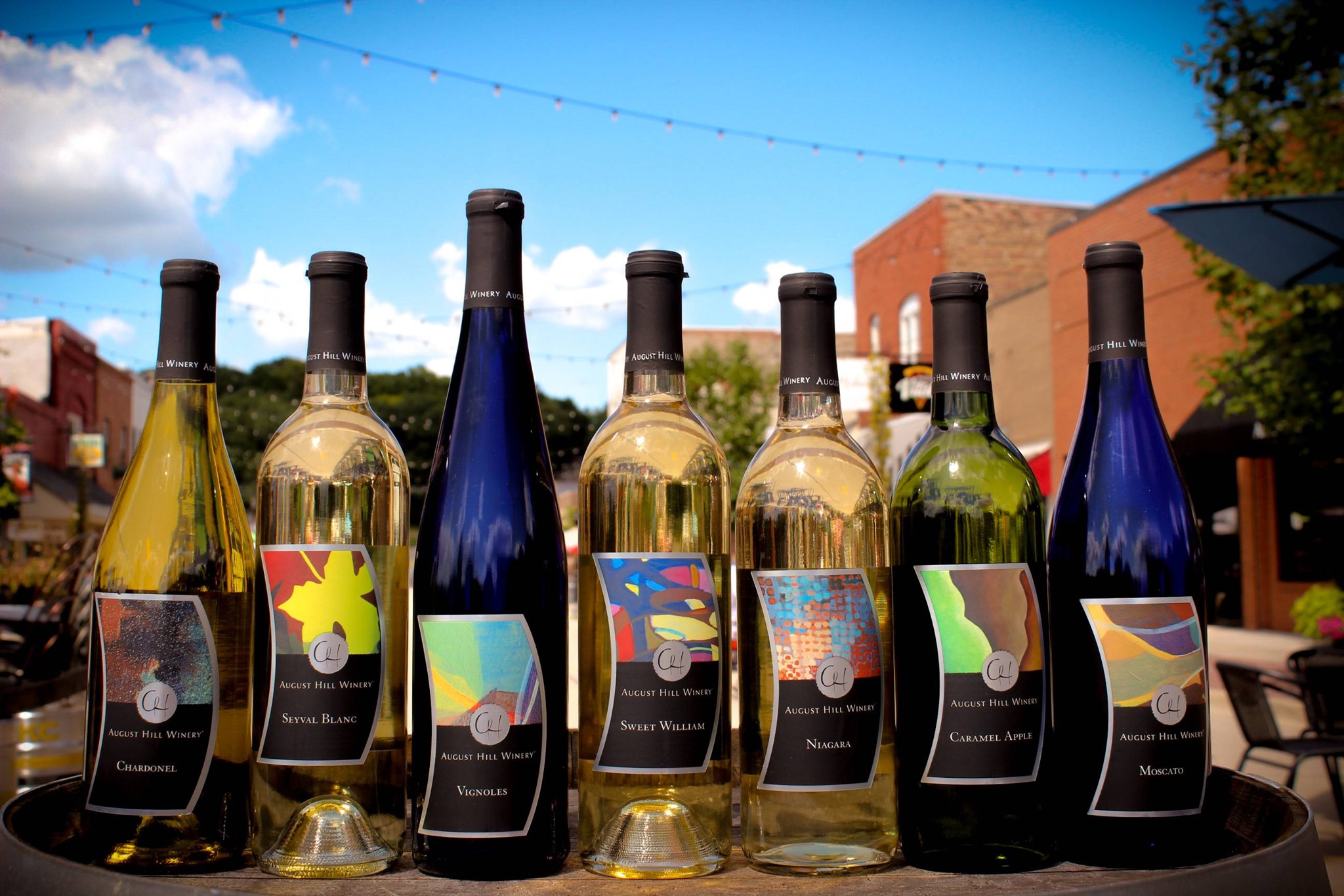 Bottles of August Hill Wine