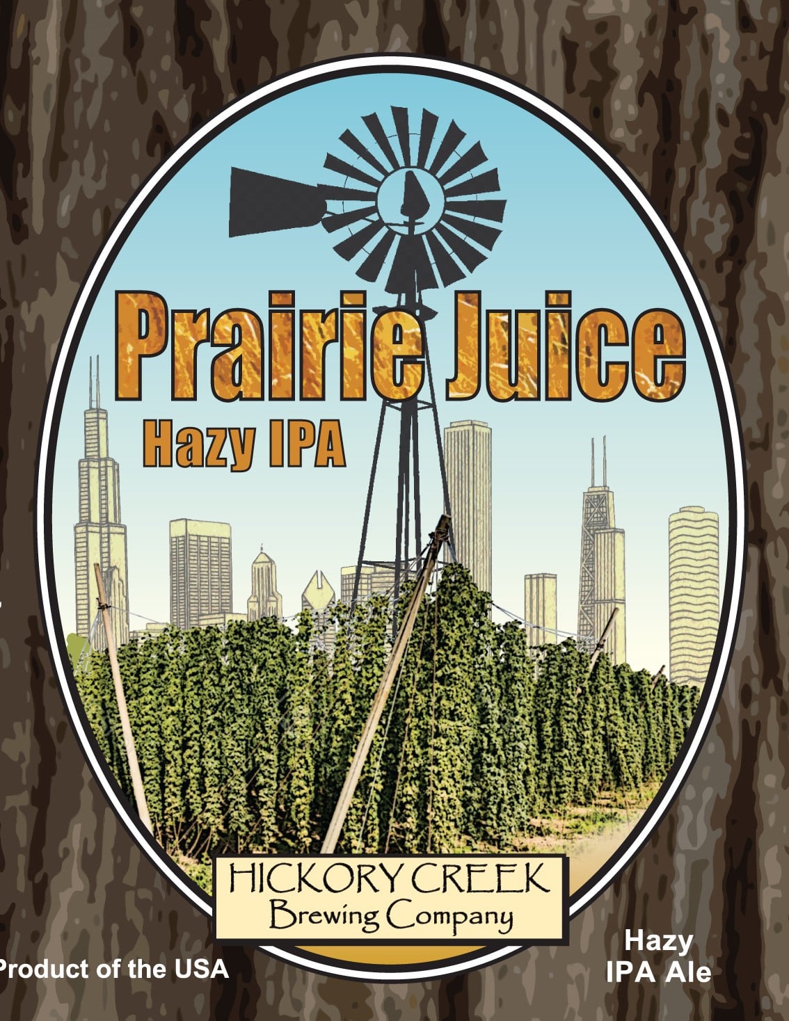 Label from Hickory Creek Brewing's Prairie Juice