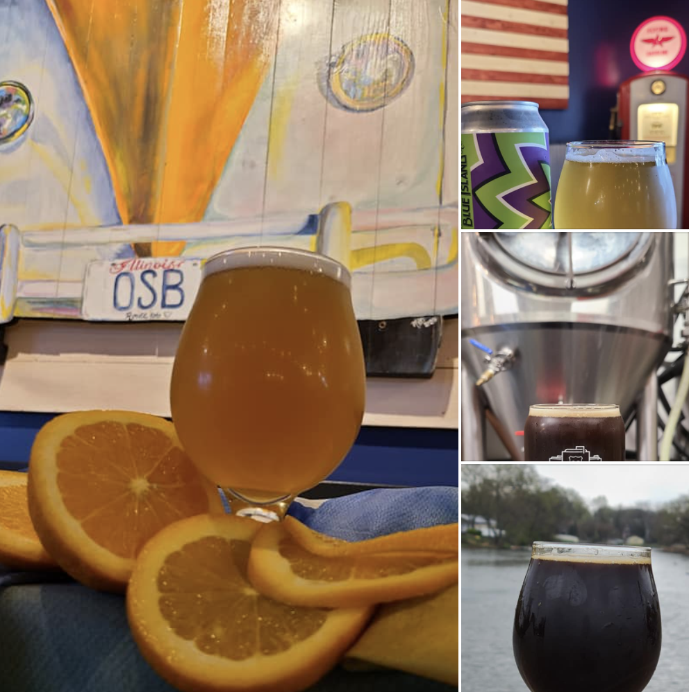 Screenshot of four different beers from Rt66 Old School Brewing in Wilmington, IL