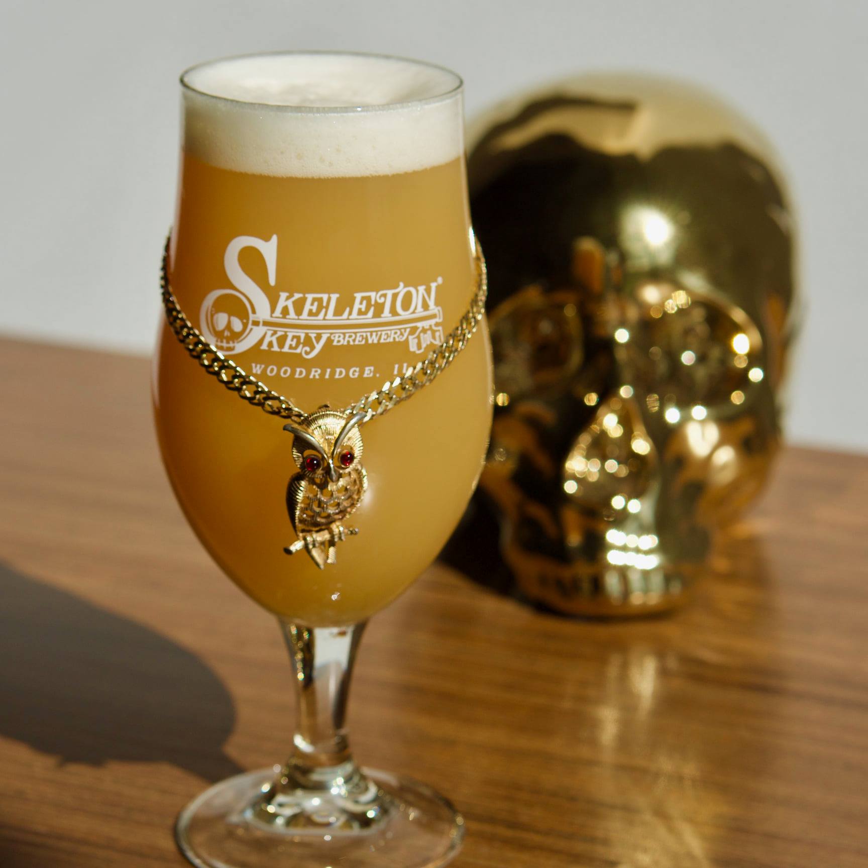 Two different beers from Skeleton Key Brewery