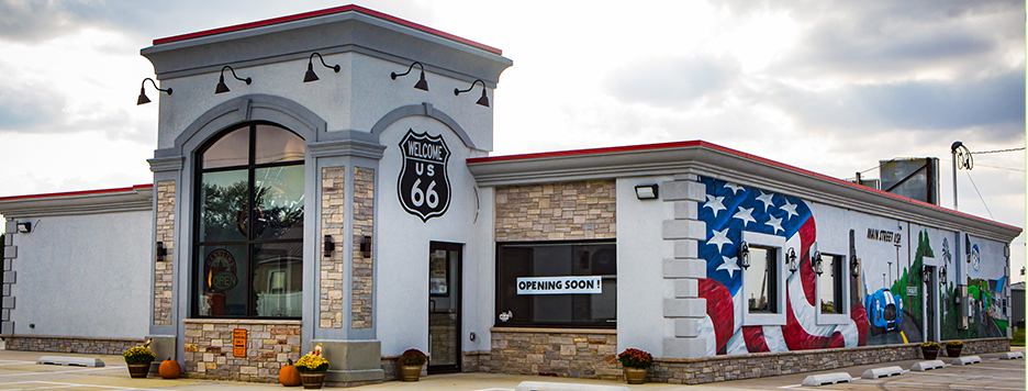 outside picture of the old Route 66 family restaurant 