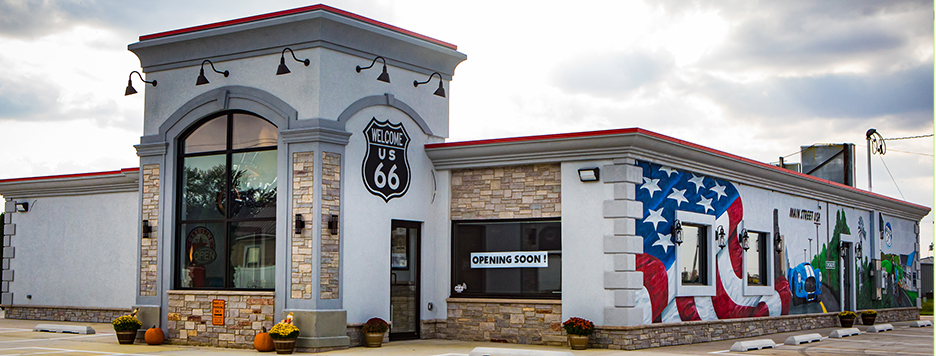 outside picture of the old Route 66 family restaurant