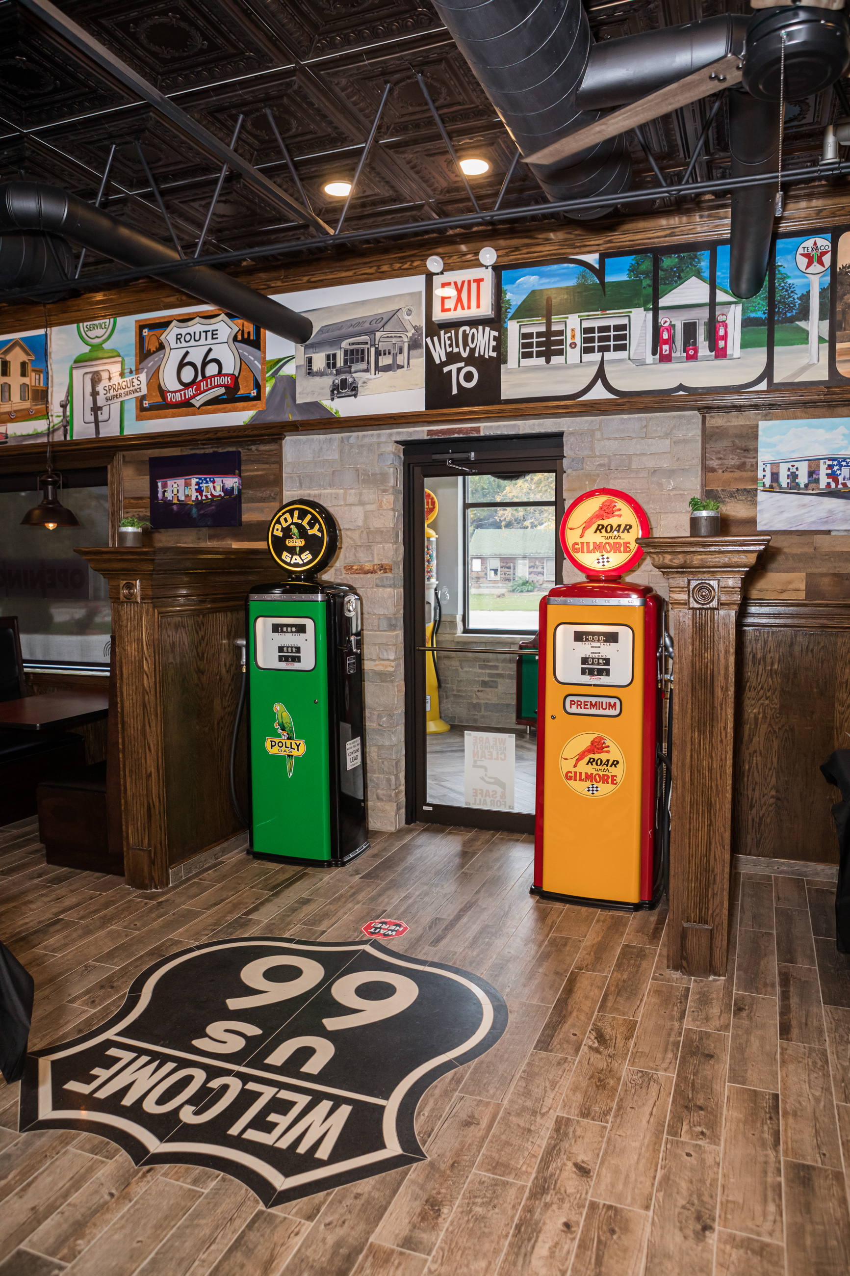 inside of the old Route 66 family restaurant 