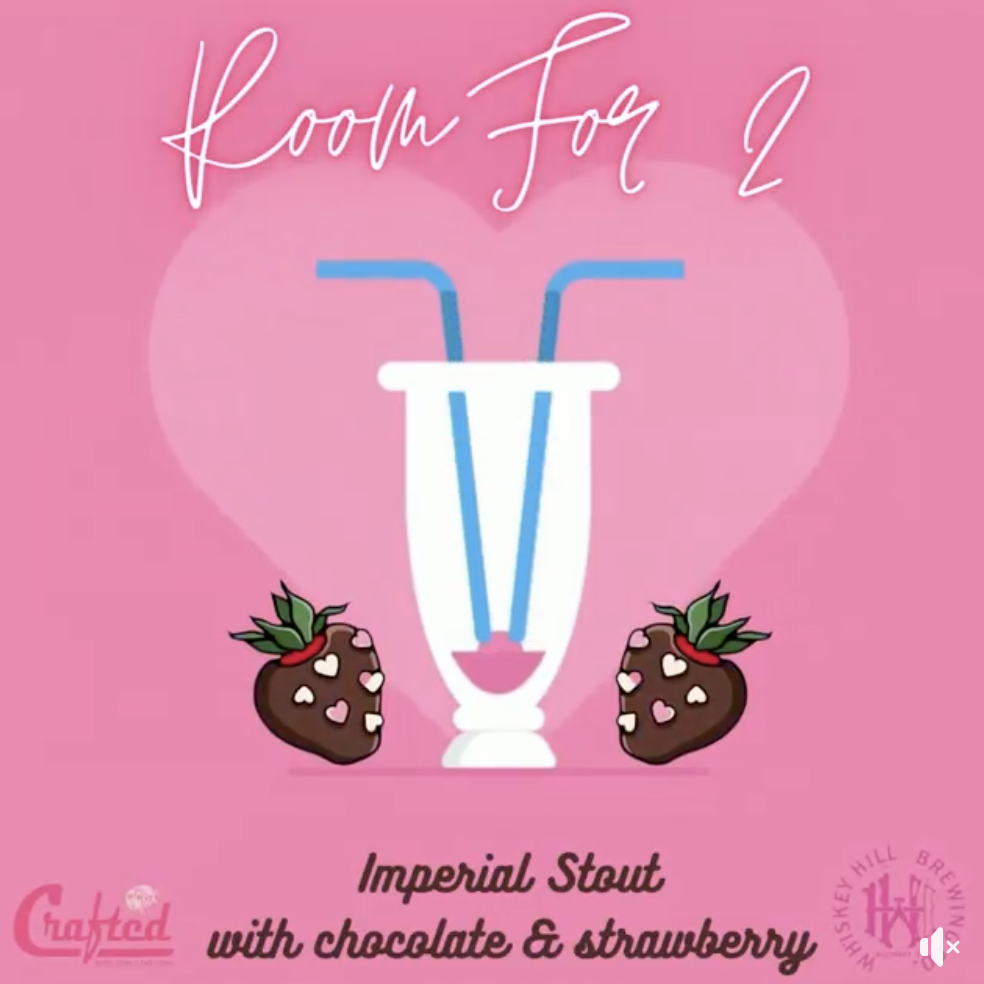 Room For Two (graphic of a glass with two chocolate covered strawberries surrounding it)
