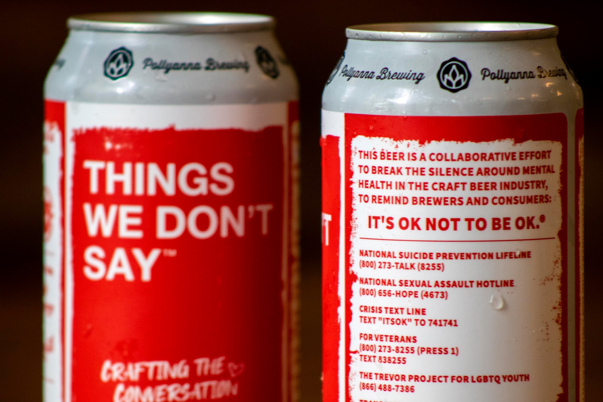 Can's of Pollyanna Brewing Co's Things We Don't Say