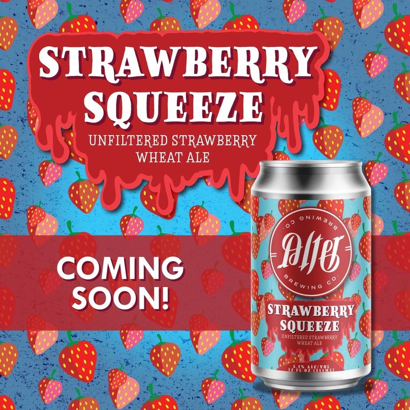 Coming Soon Graphic for Alter's Strawberry Squeeze