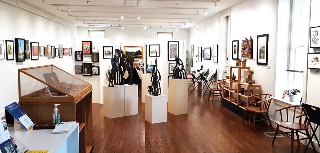 Gallery Seven interior showcasing diverse artistic works